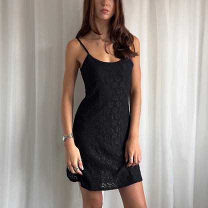 90s Lace Mini Dress - Size M