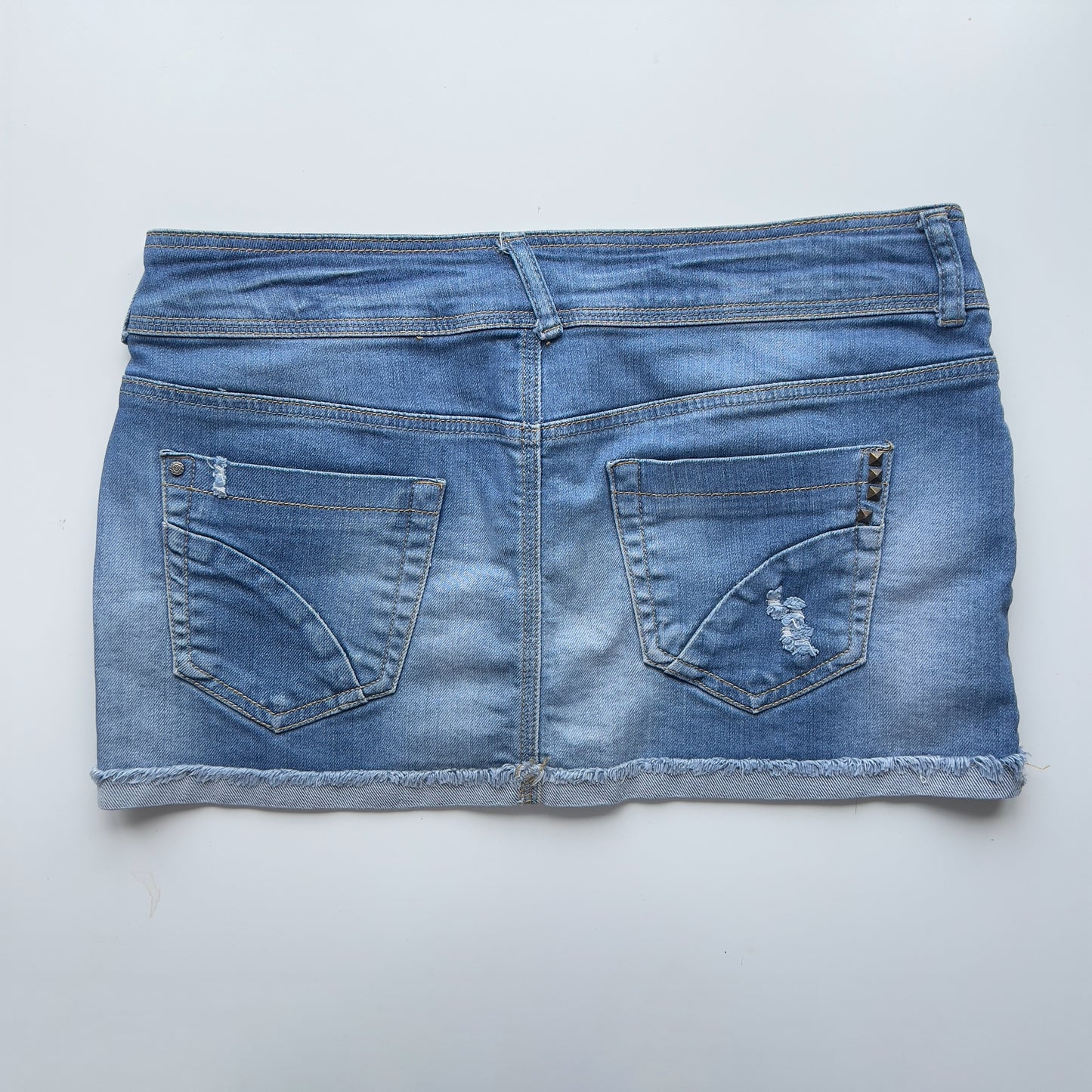 00s Denim Micro Mini Skirt - Size L