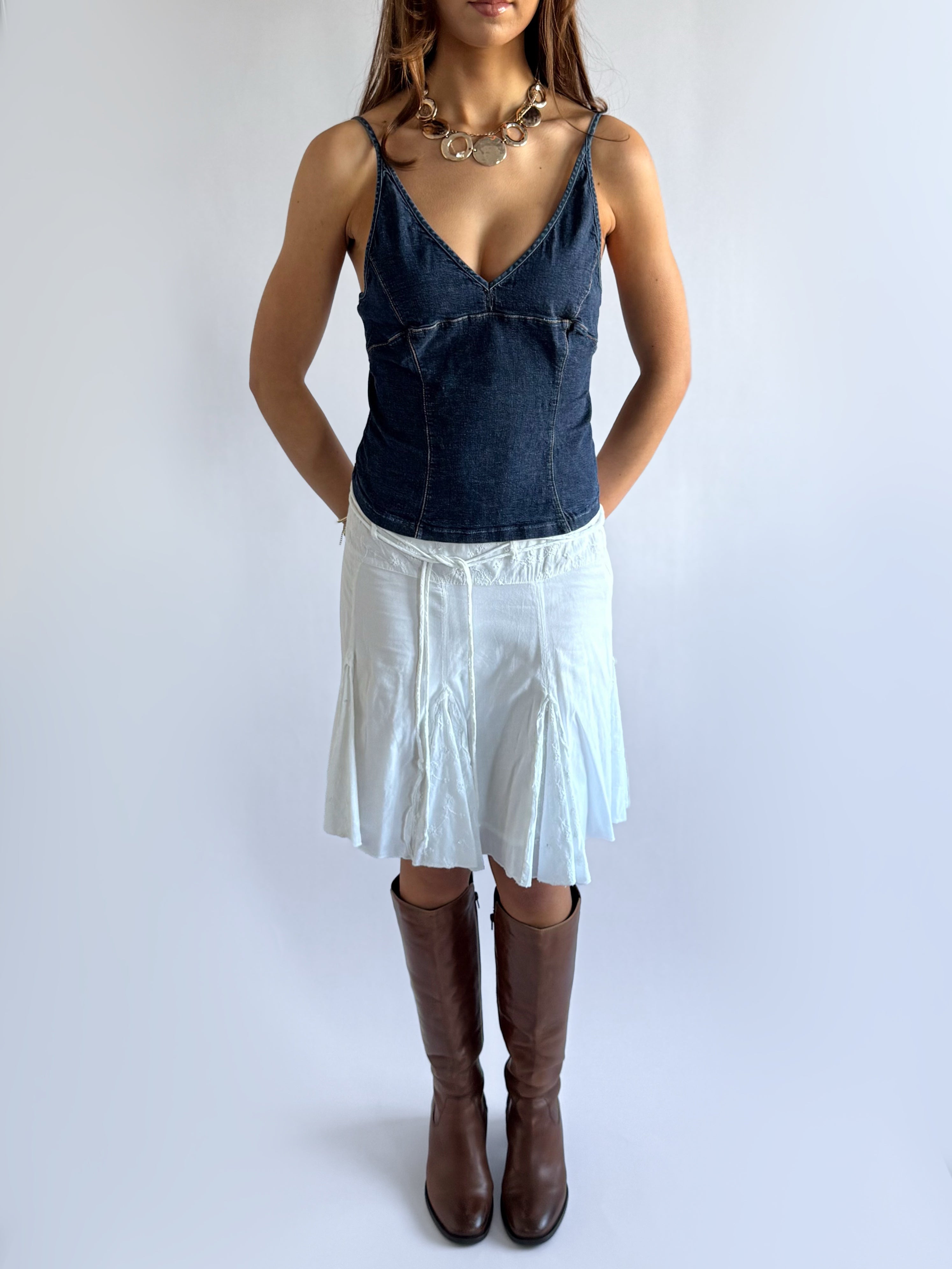 Cotton Midi Skirt - Size XS