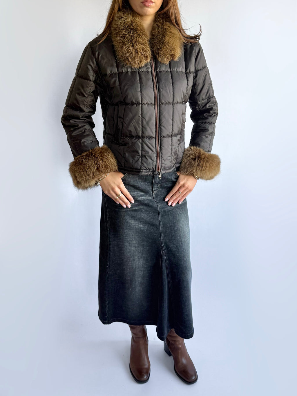 Fur Puffer Afghan Coat - Size M