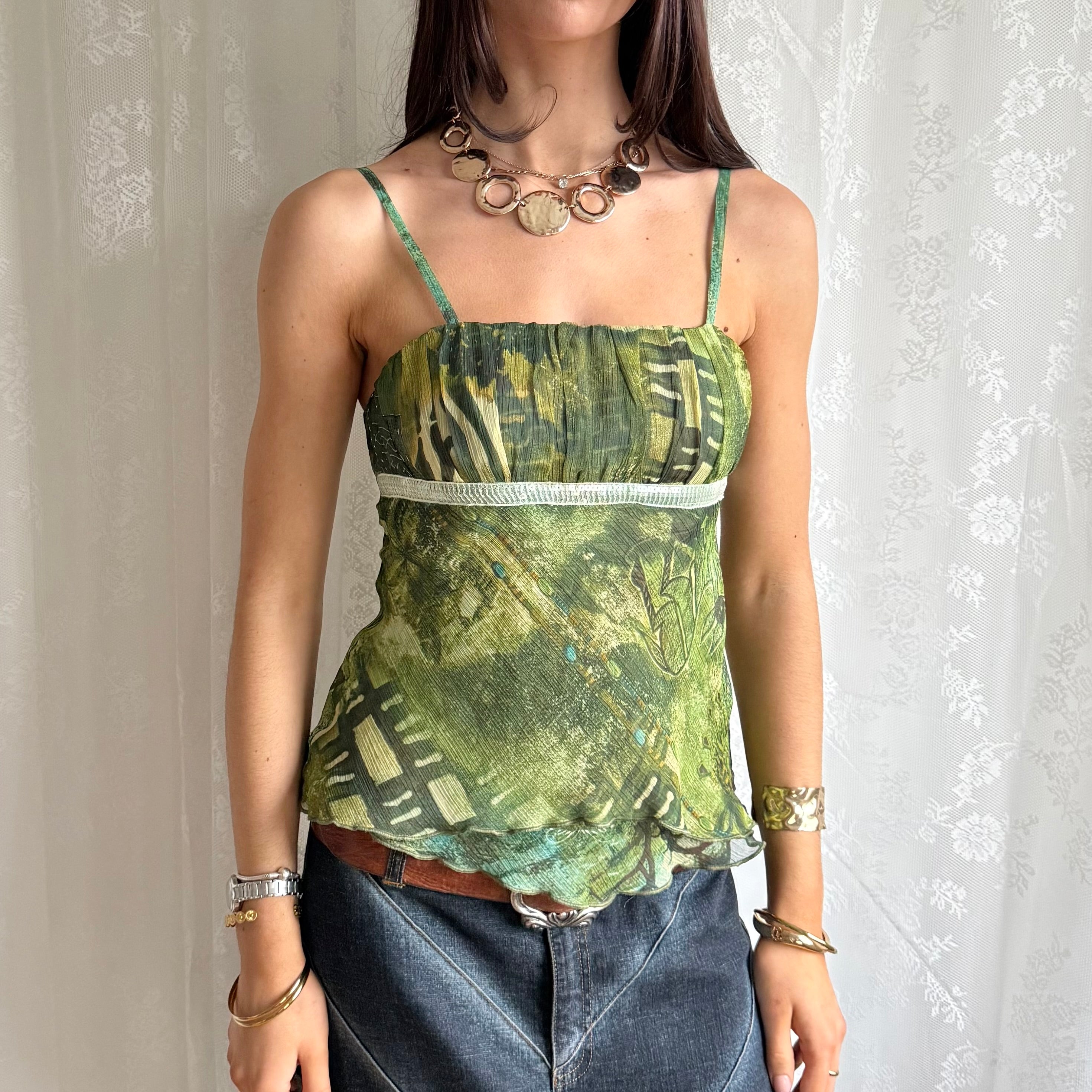 Sheer Sequin Cami - Size S