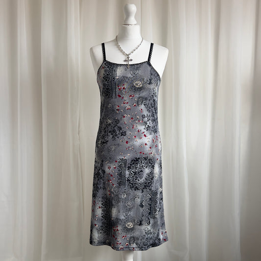 90s Floral Midi Dress - Size M