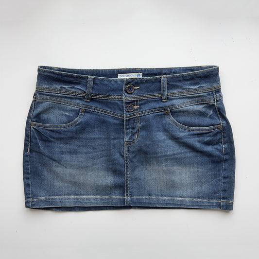 00s Denim Mini Skirt - Size L