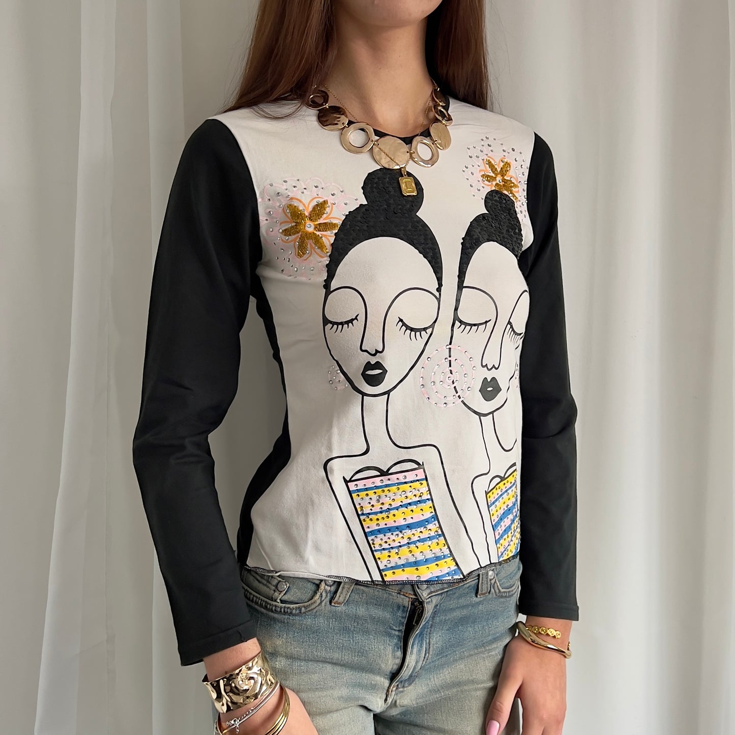 90s Graphic Long Sleeve - Size L