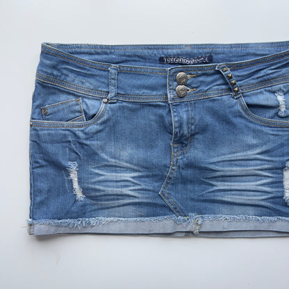 00s Denim Micro Mini Skirt - Size L