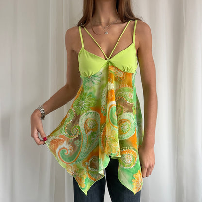 90s Asymmetric Cami Top - Size L