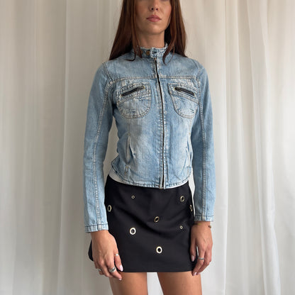 00s Denim Zip Up Jacket - Size S