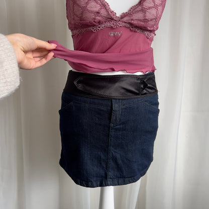 00s Denim Micro Mini Skirt - Size XS