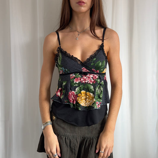 00s Floral Lace Cami - Size S