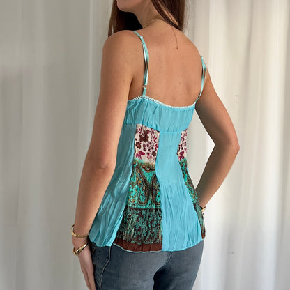 90s Patterned Sequin Cami - Size M