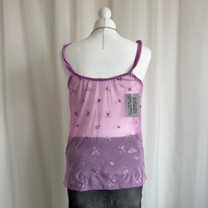 90s Mesh Floral Cami - Size L