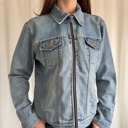 00s Denim Zip Up Jacket - Size M