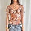 Sheer Silk Top - Size S