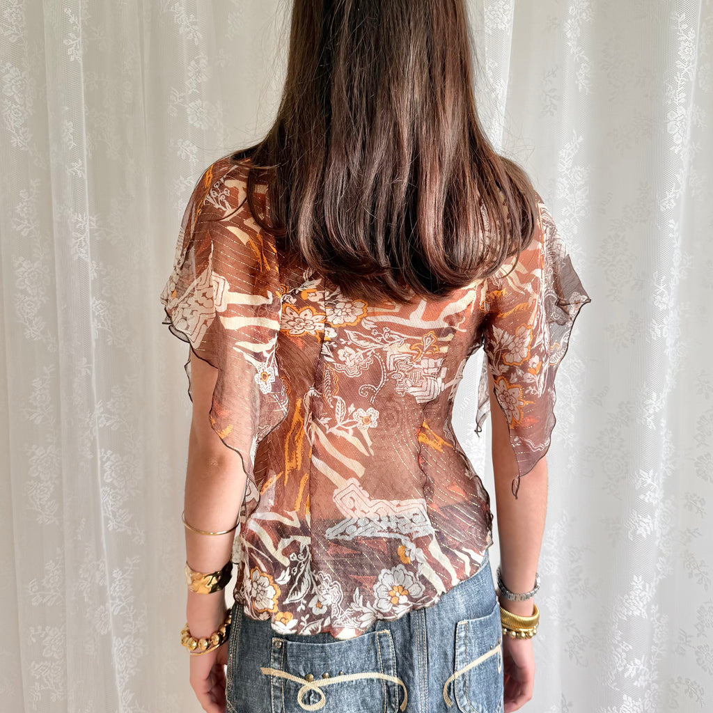 Sheer Silk Top - Size S