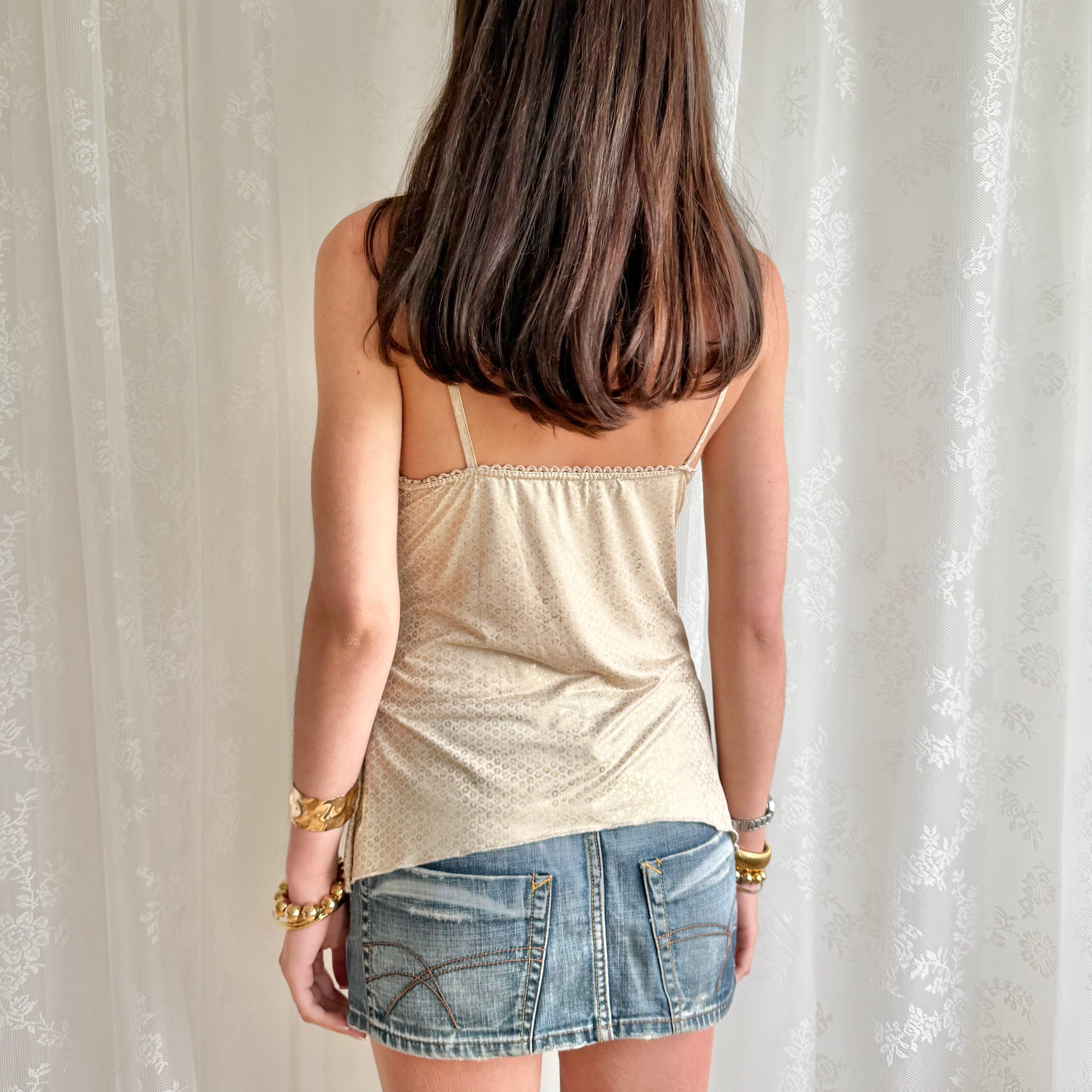 Patterned Asymmetric Cami - Size S