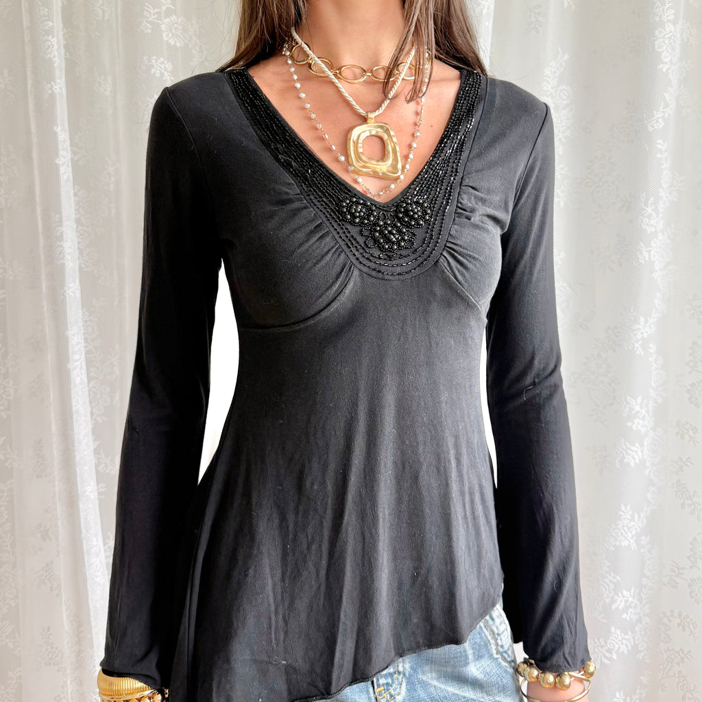 Asymmetric Long Sleeve Top - Size M