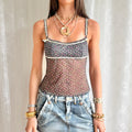 Floral Mesh Cami - Size S