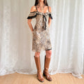 Leopard Ruffle Mini Dress - Size M