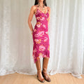 Kookai Floral Asymmetric Midi Dress - Size S