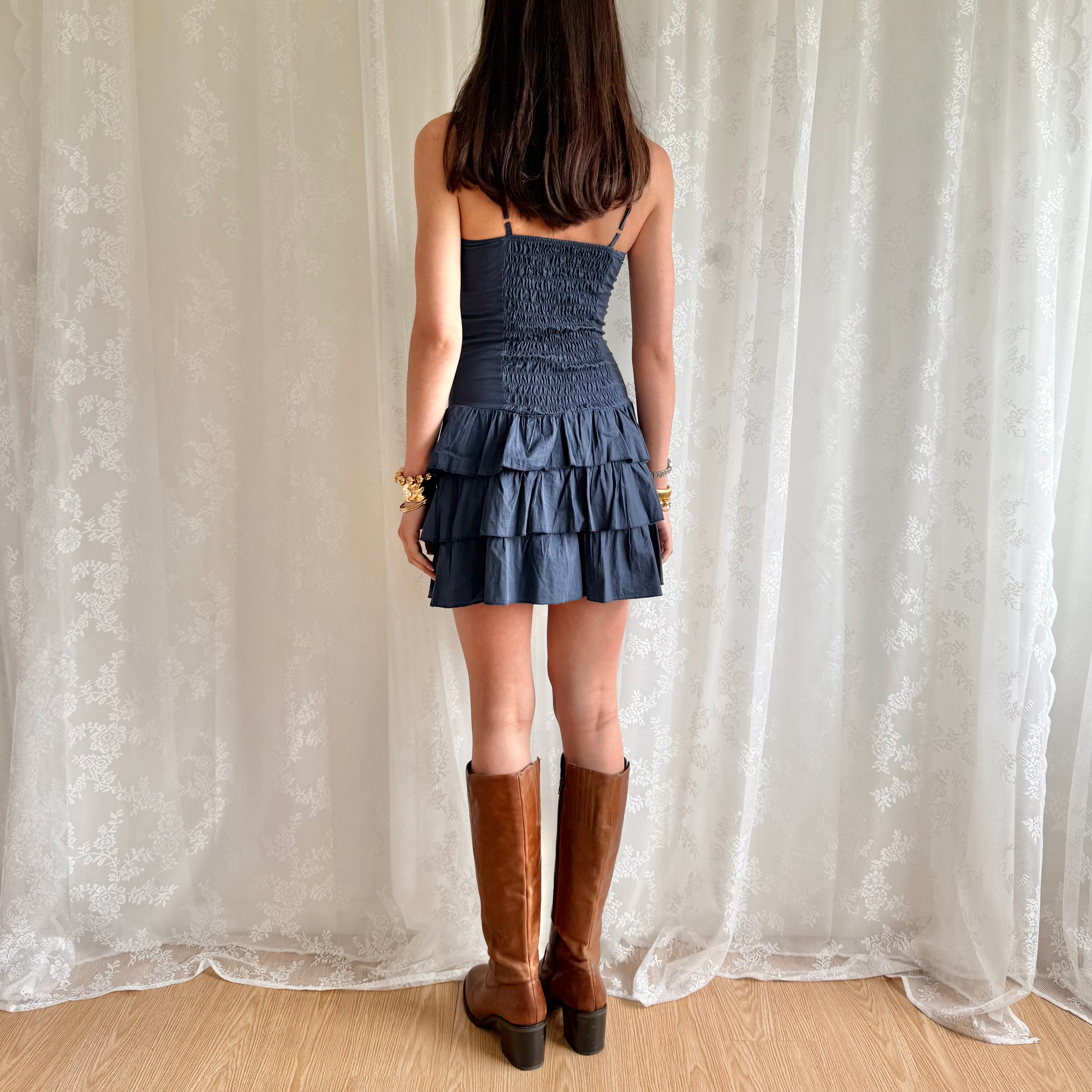 Ruffle Mini Dress - Size M