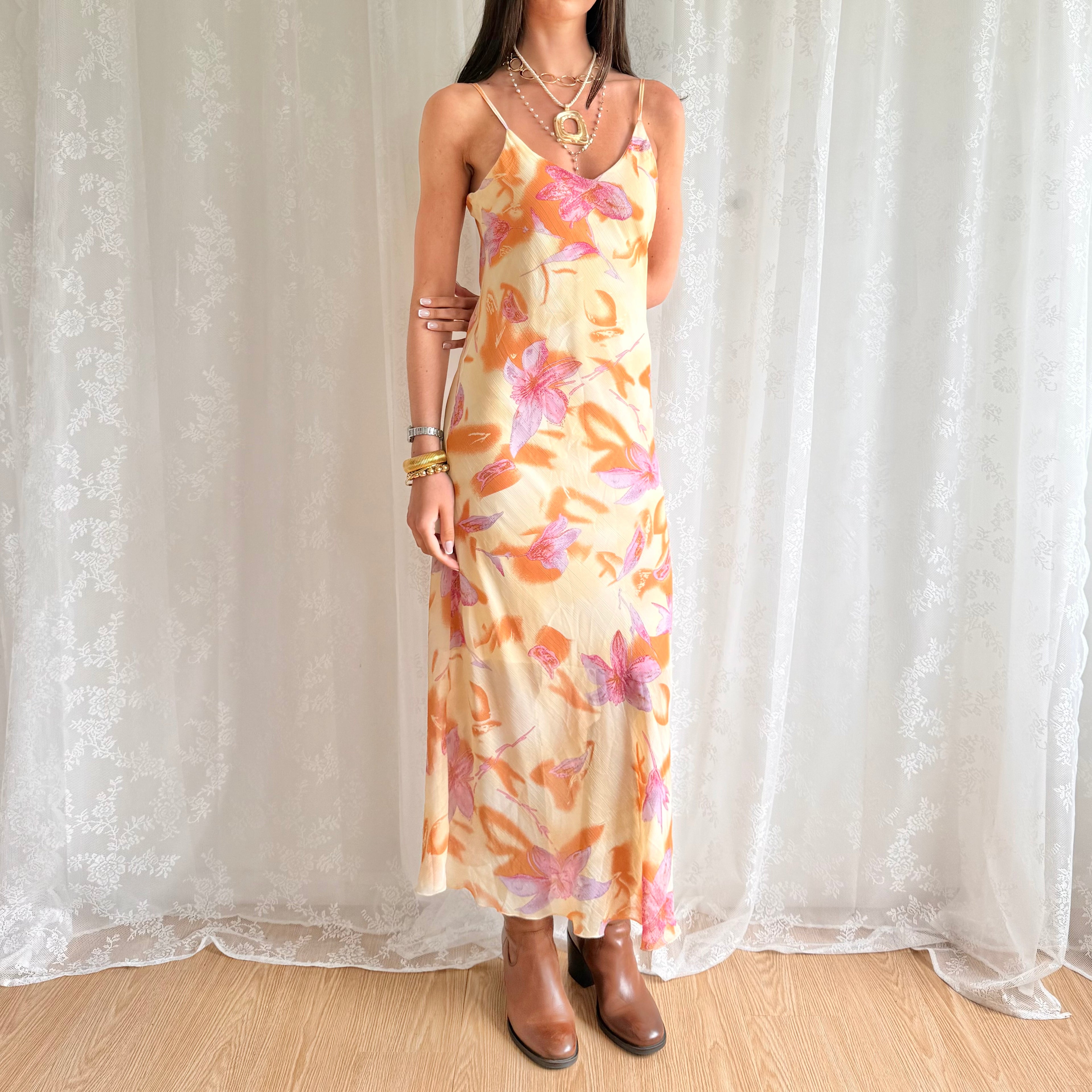 Floral Maxi Dress - Size L