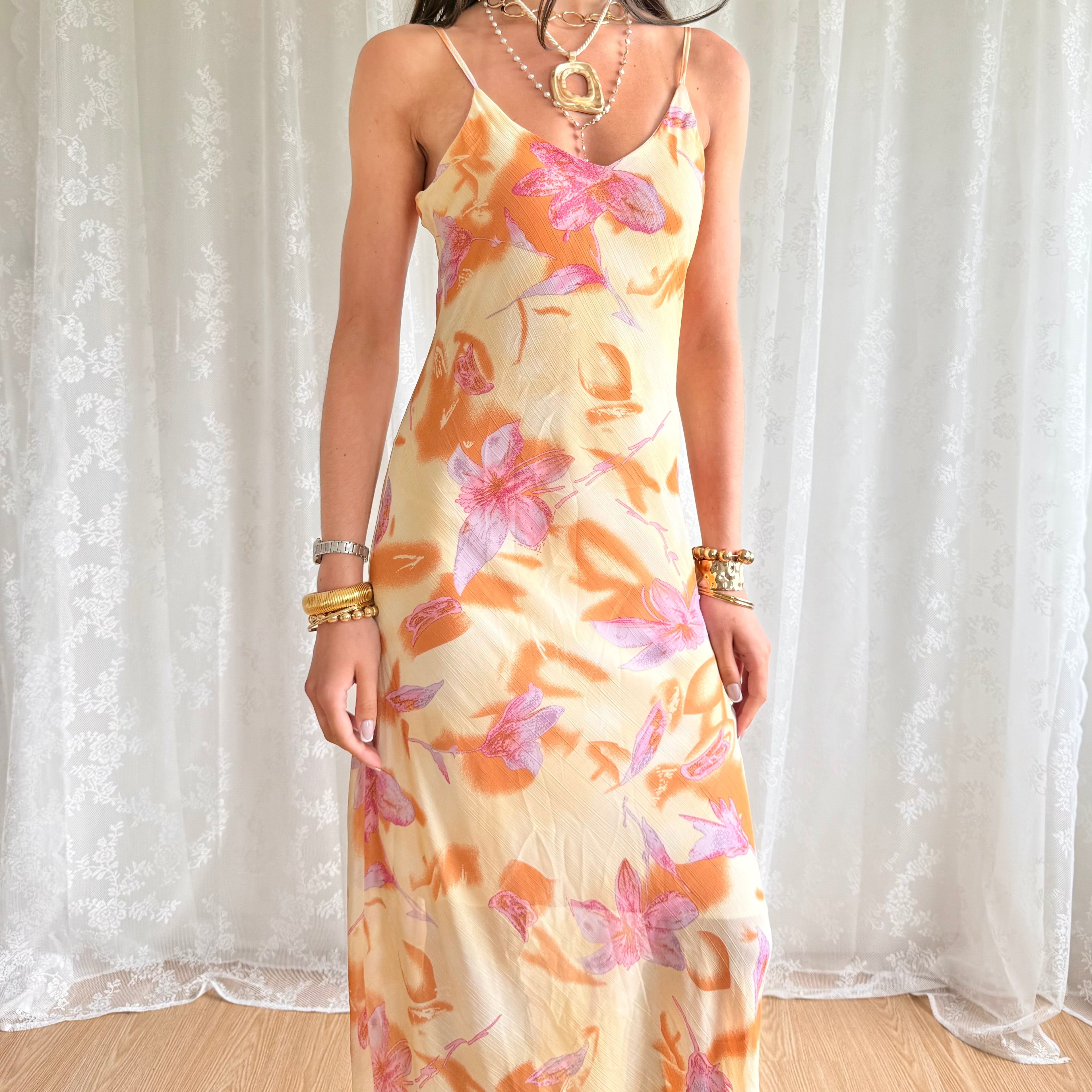 Floral Maxi Dress - Size L