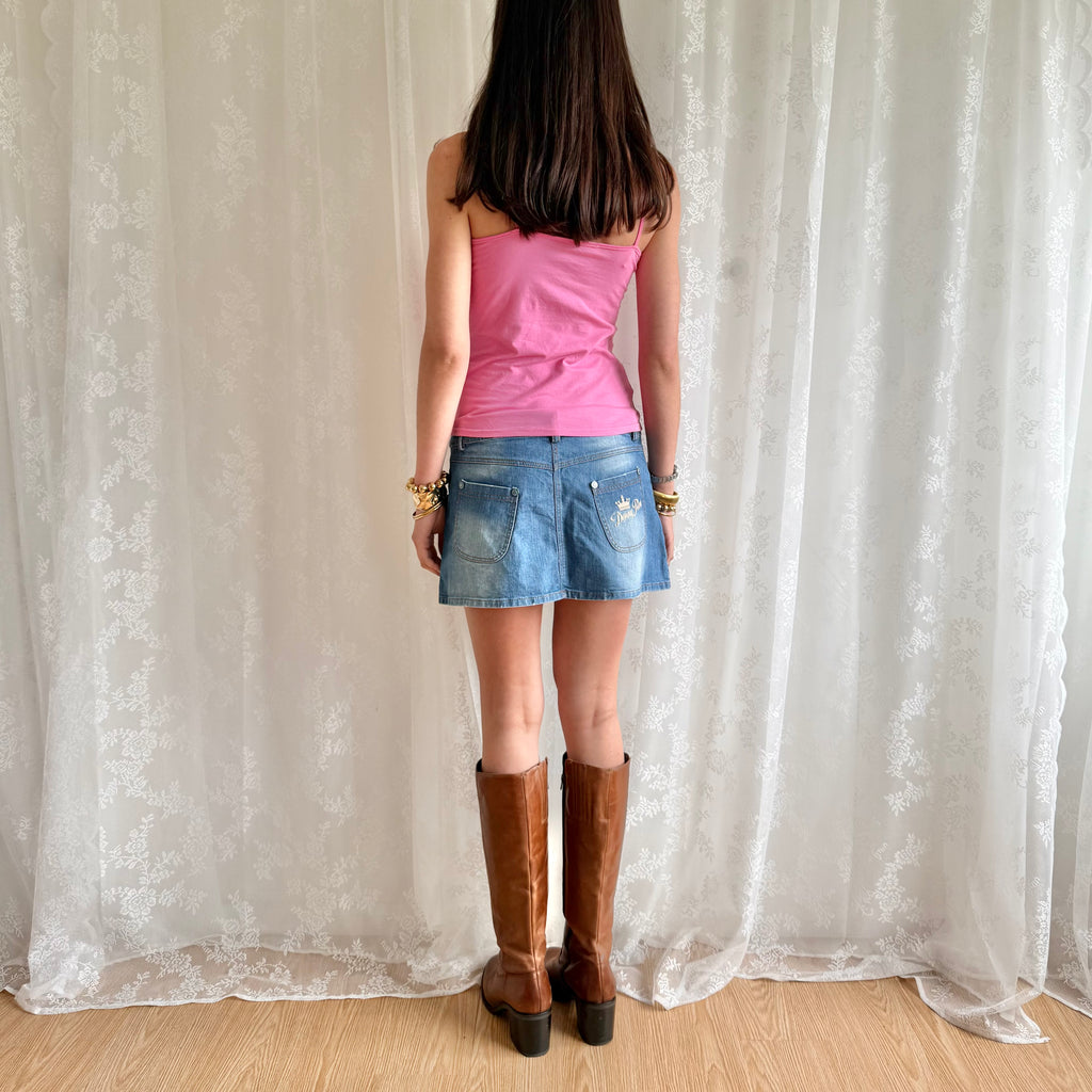 Denim Mini Skirt - Size M