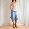 Denim Midi Skirt - Size M
