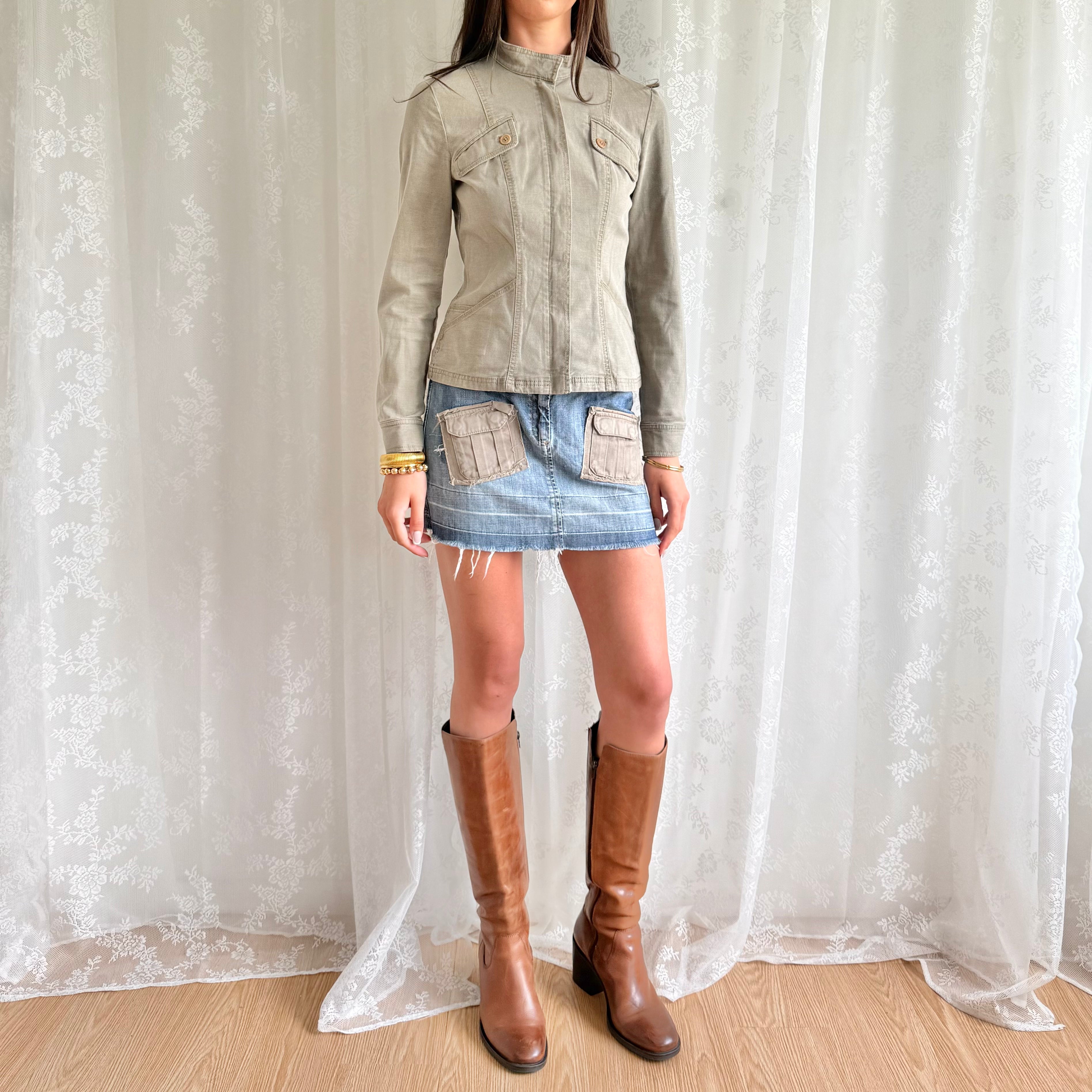 Denim Mini Skirt - Size S