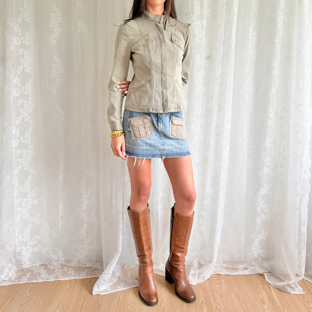 Denim Mini Skirt - Size S