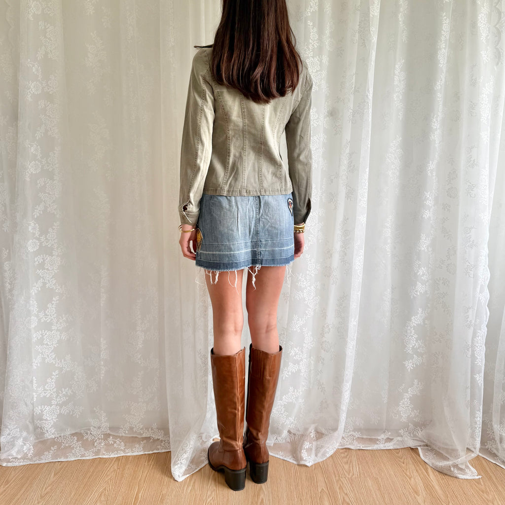 Denim Mini Skirt - Size S