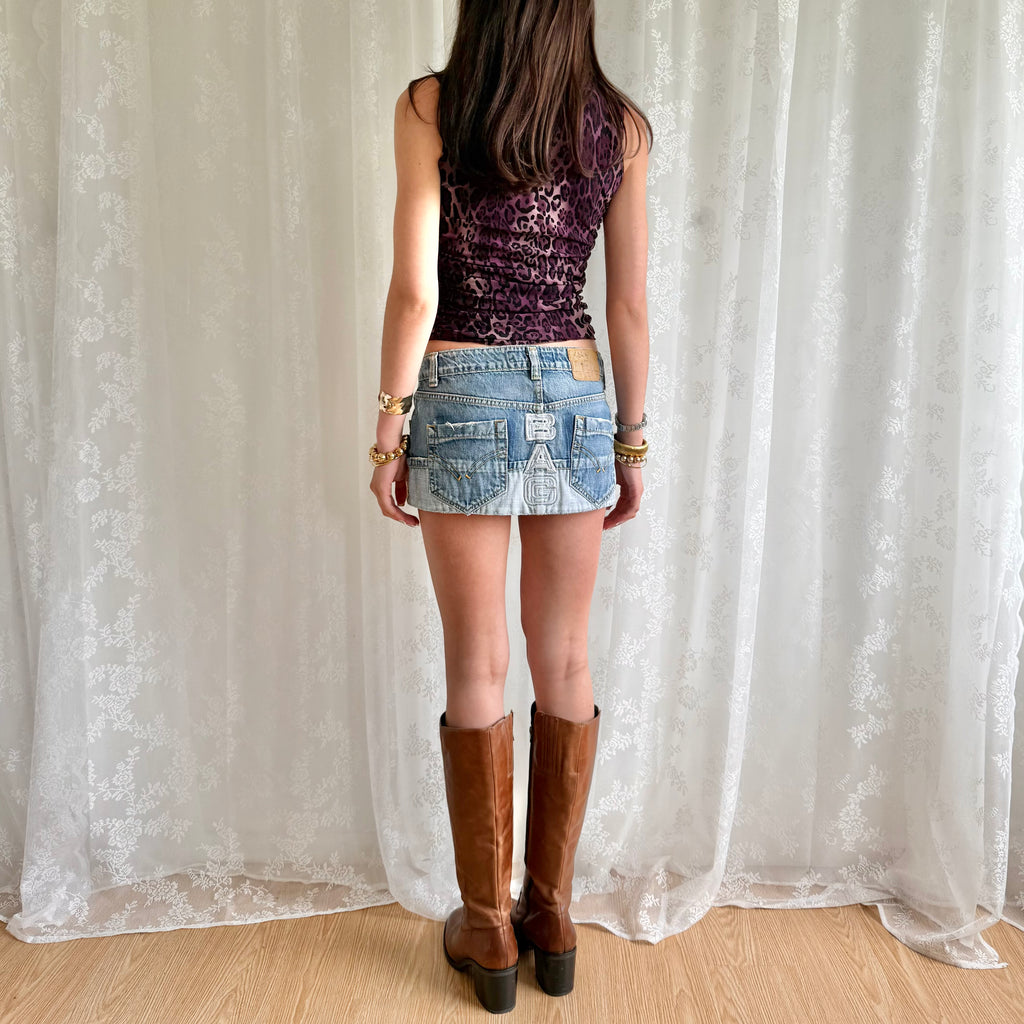 Denim Mini Skirt - Size M