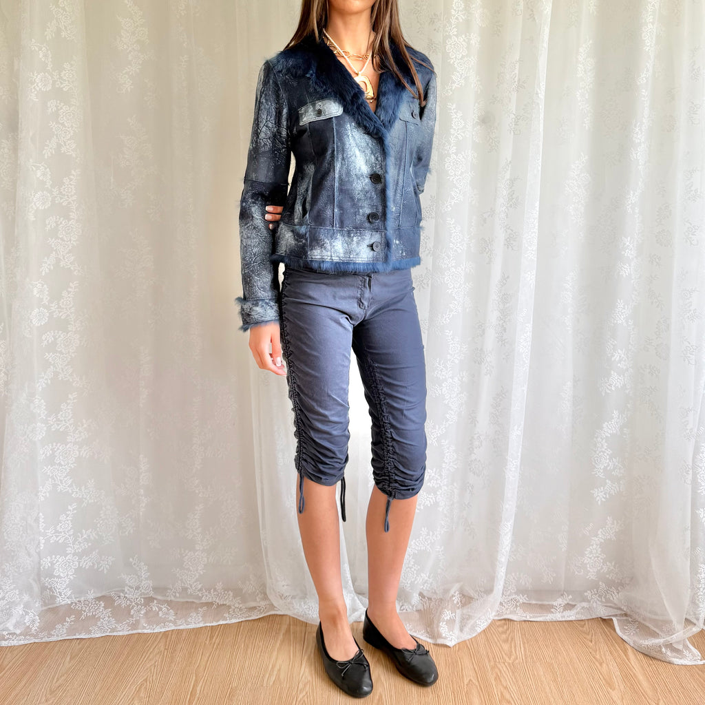 Ruched Capri Trousers - Size S