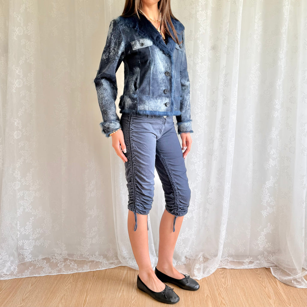 Ruched Capri Trousers - Size S