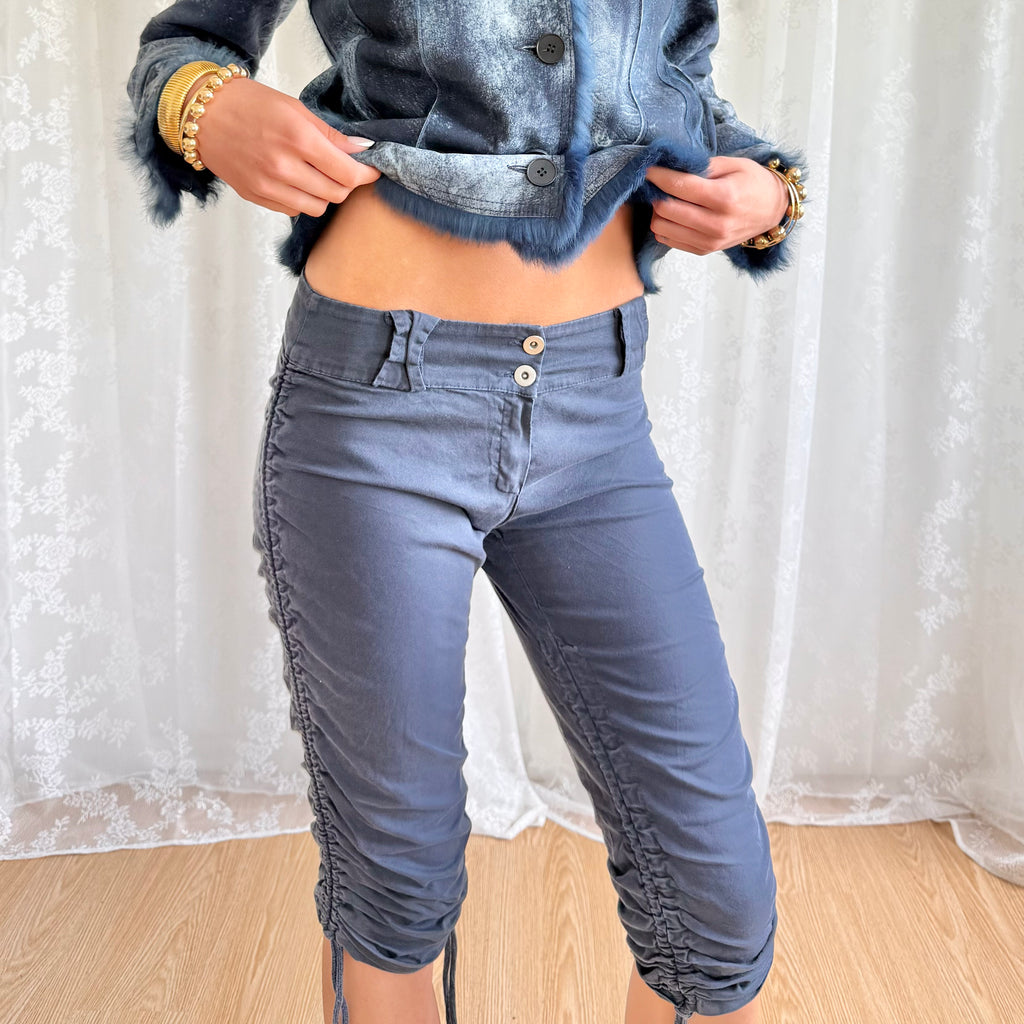 Ruched Capri Trousers - Size S