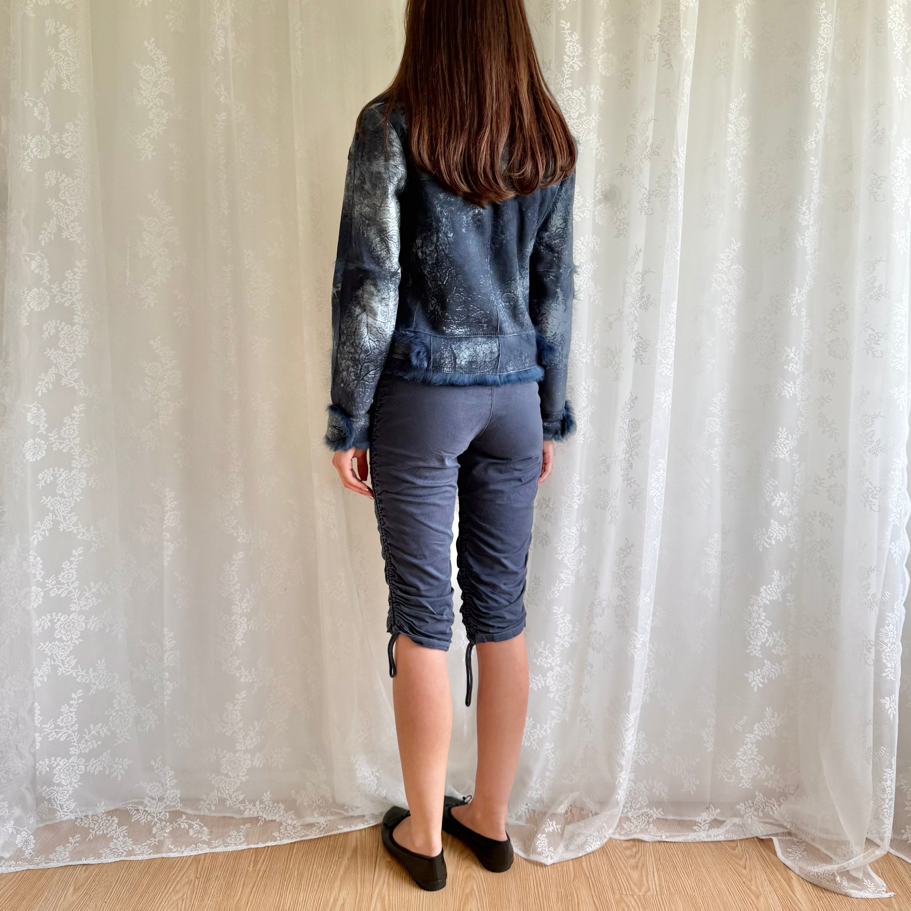 Ruched Capri Trousers - Size S