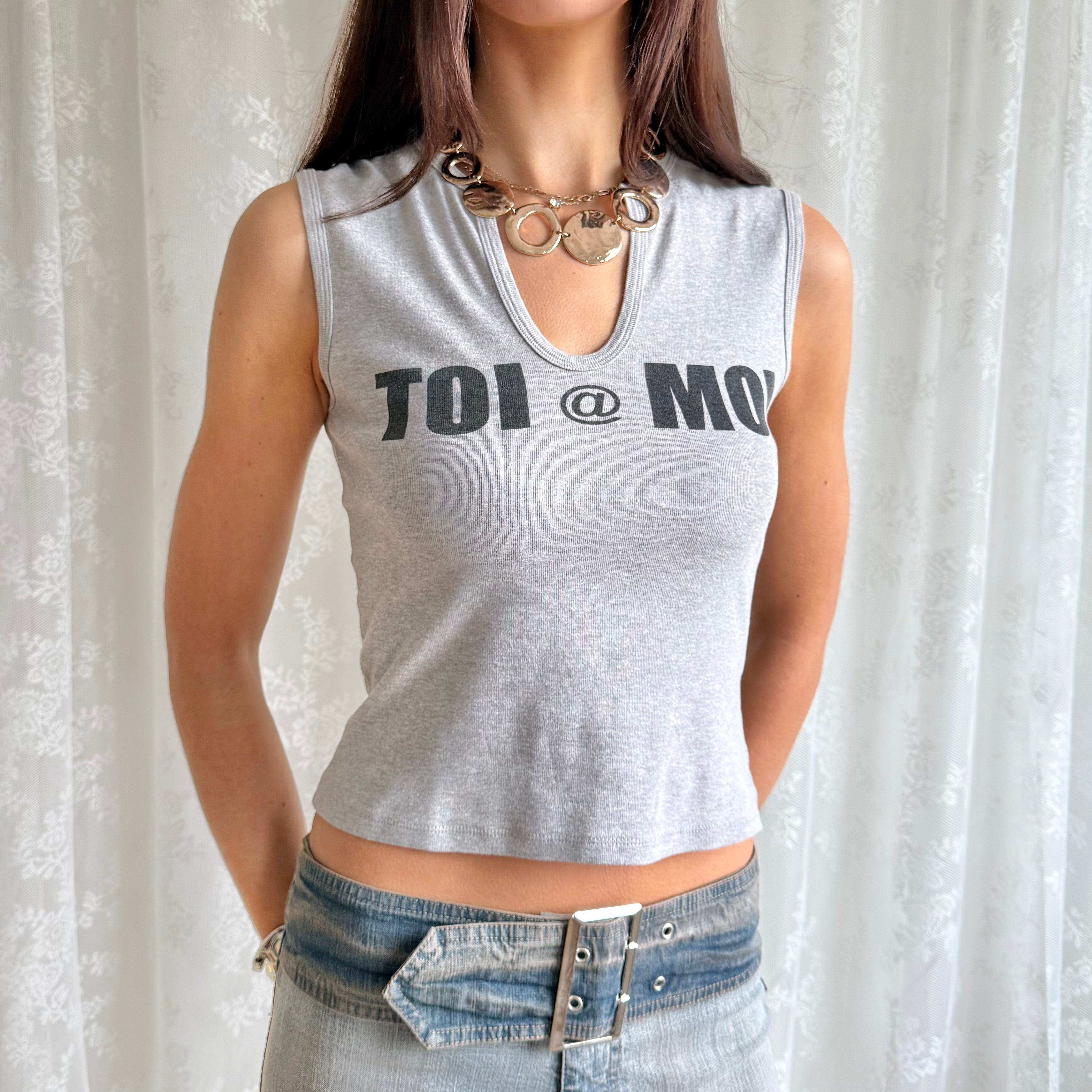 Slogan Crop Top - Size S