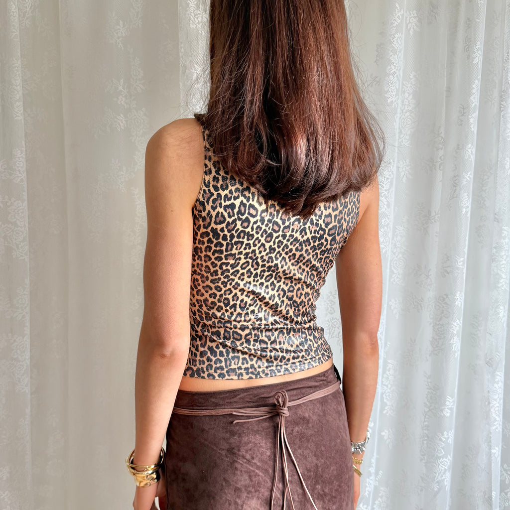 Leopard Shiny Cami - Size S