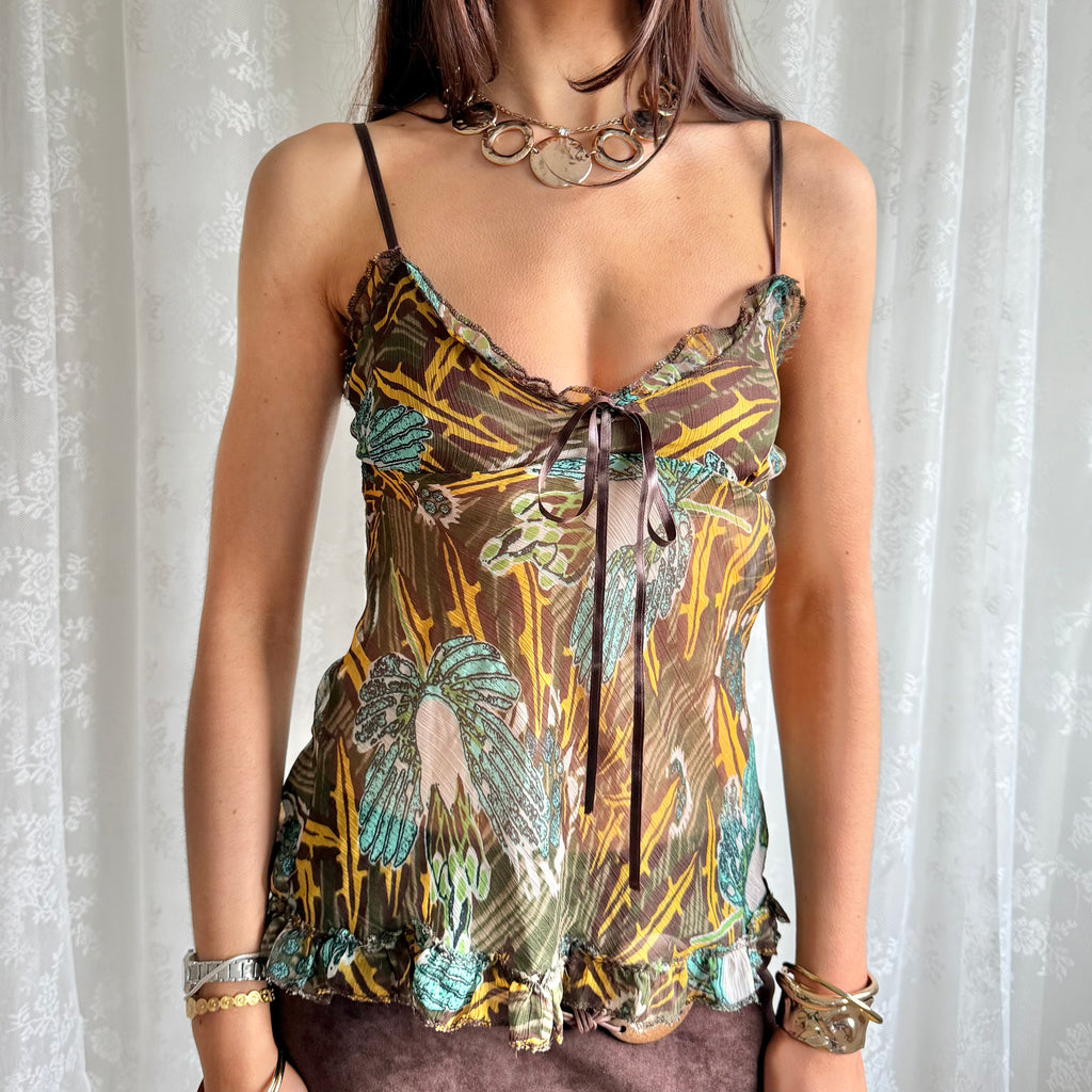 Sheer Patterned Cami - Size M