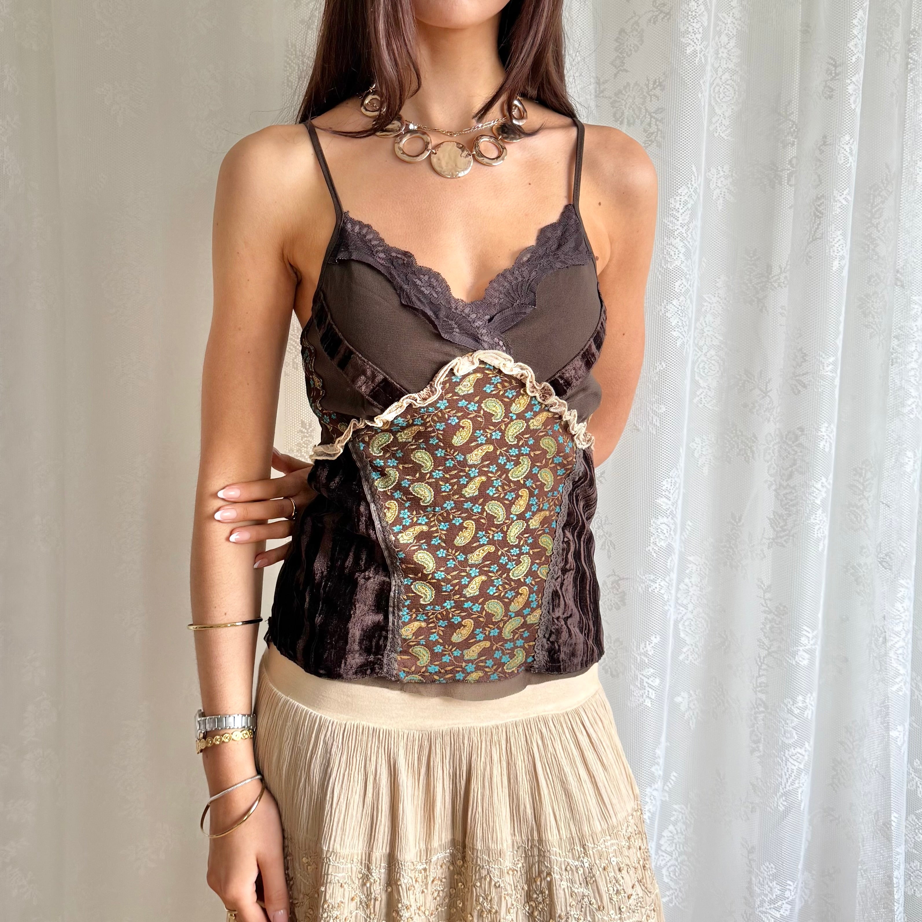 Paisley Lace Cami - Size L