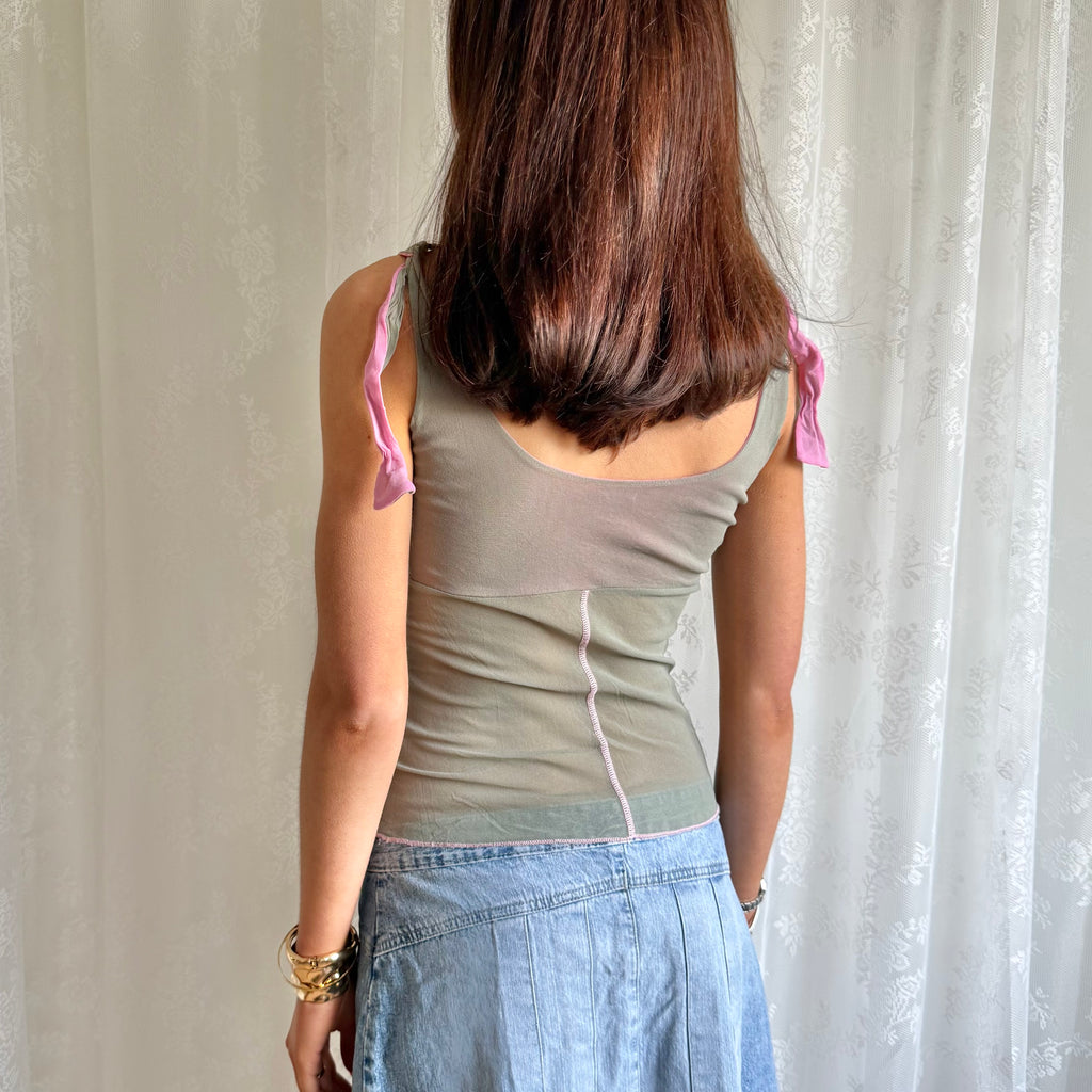 Mesh Tie Cami - Size M