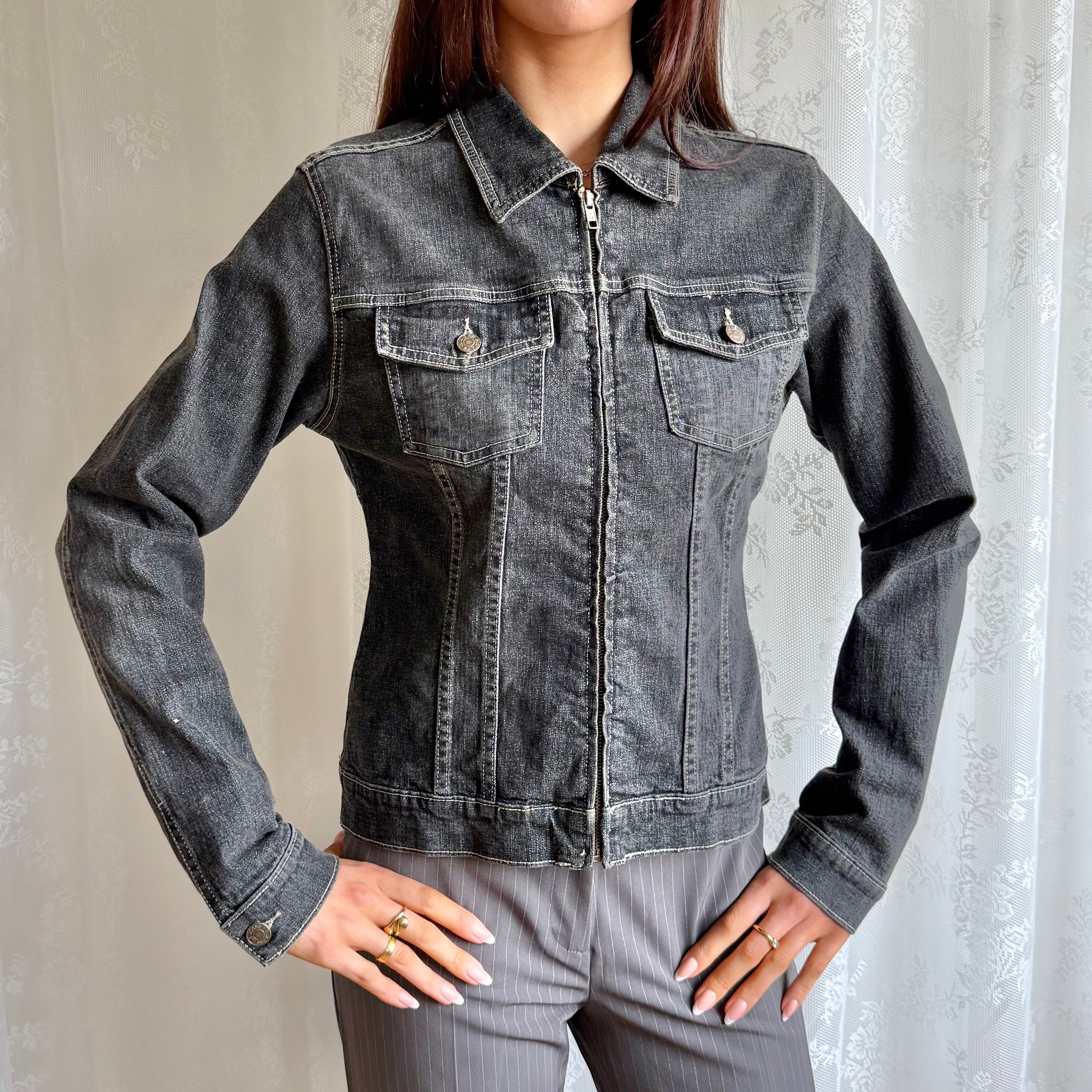 Denim Zip Jacket - Size L