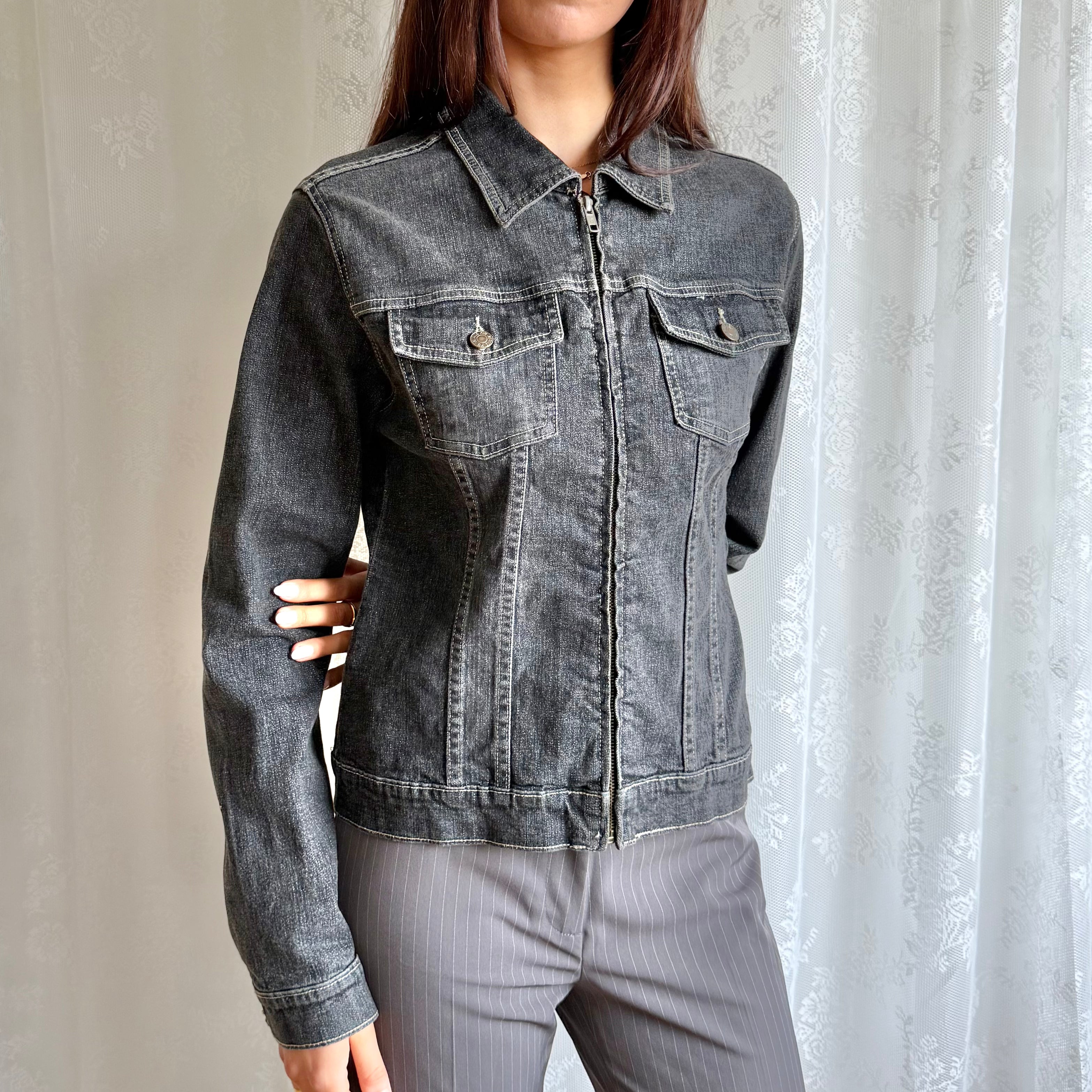 Denim Zip Jacket - Size L