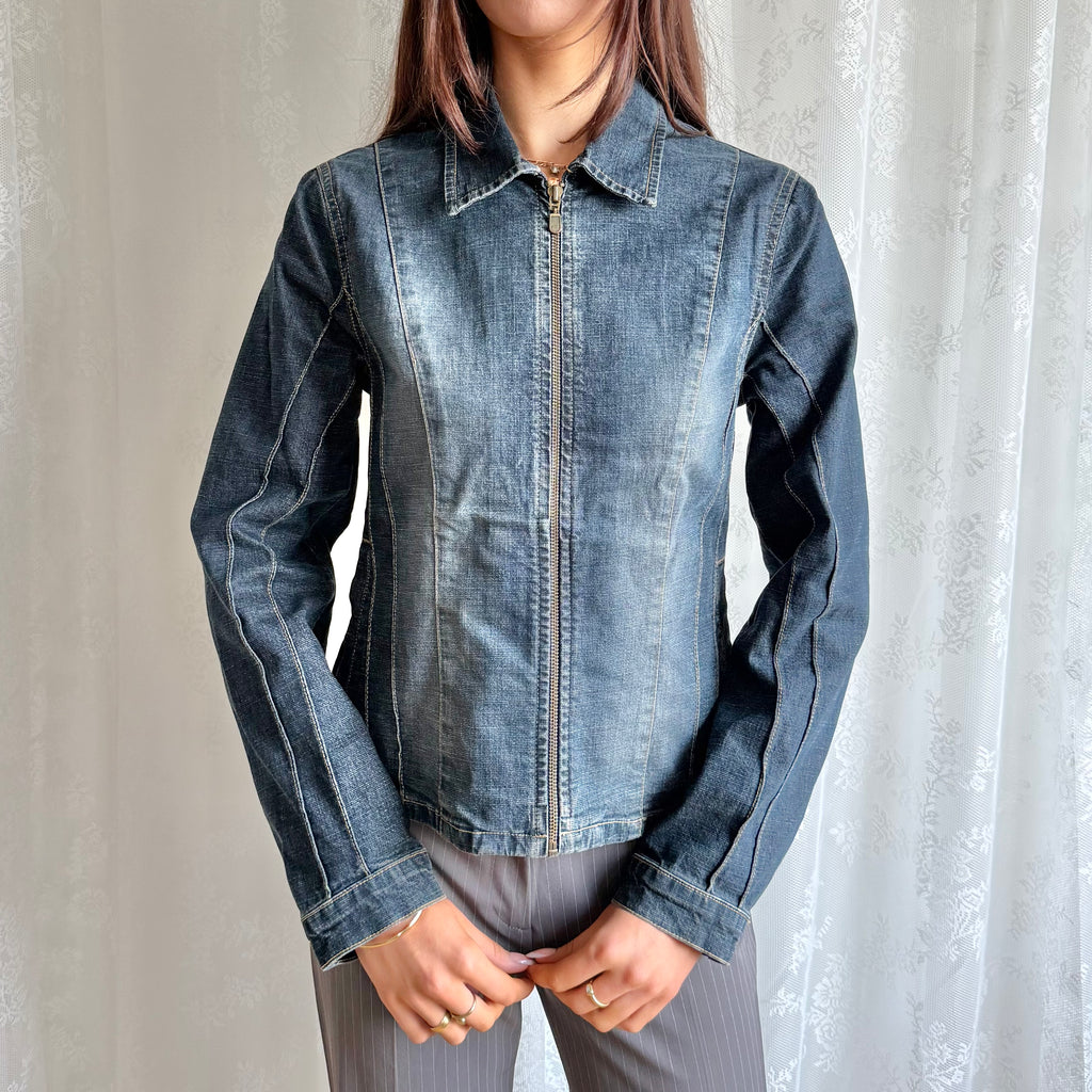 Denim Zip Jacket - Size M
