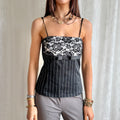 Lace Pinstripe Cami - Size L