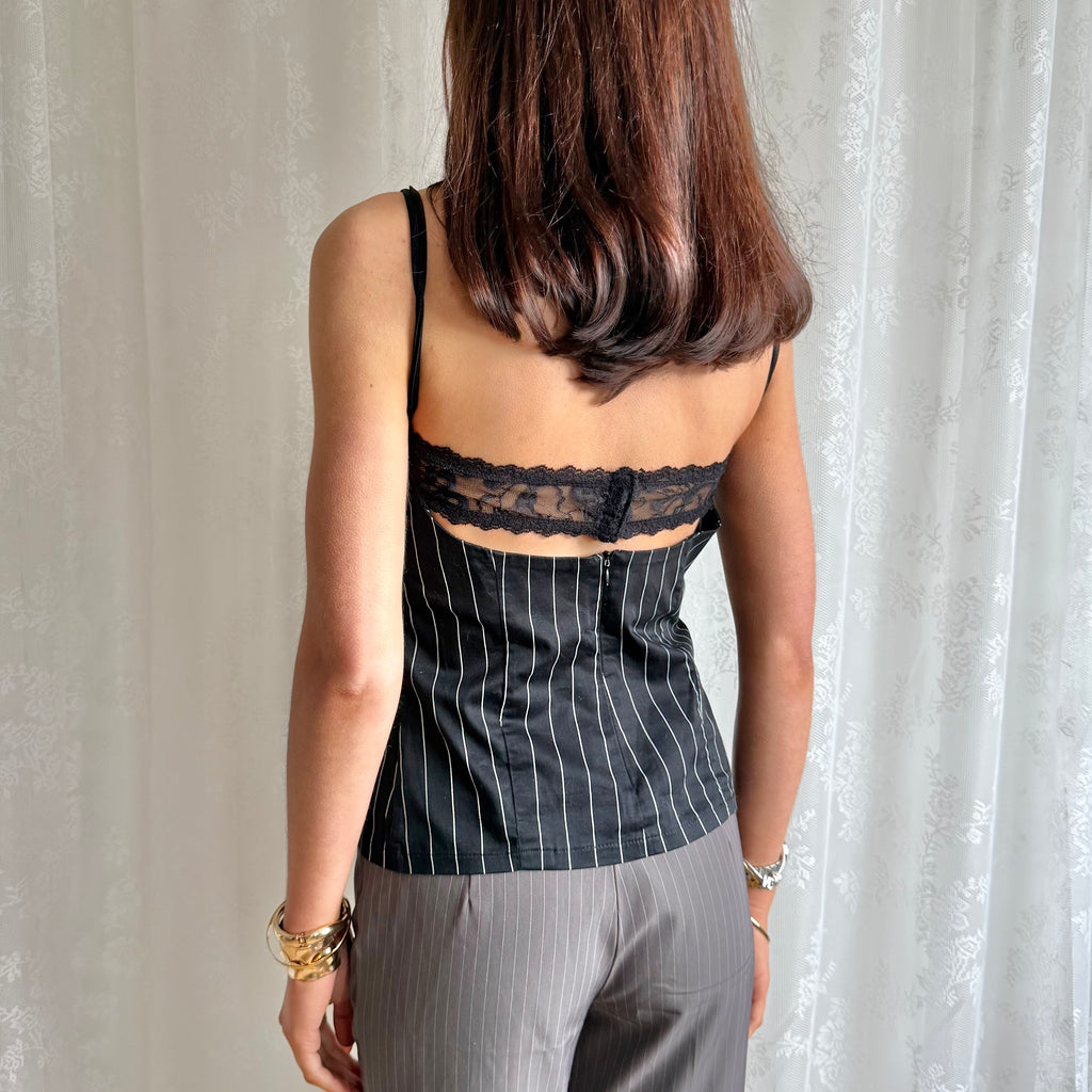 Lace Pinstripe Cami - Size L