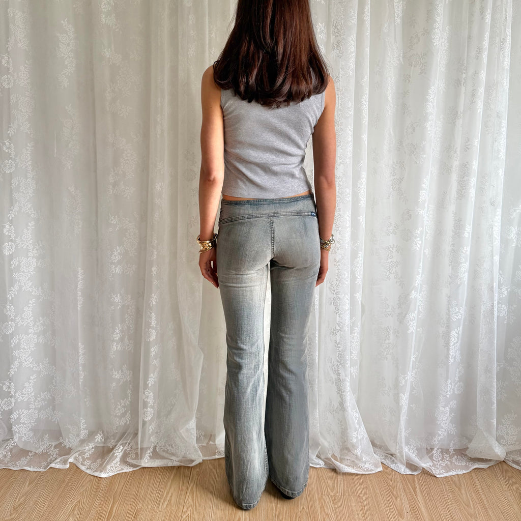 Buckle Flared Jeans - Size S