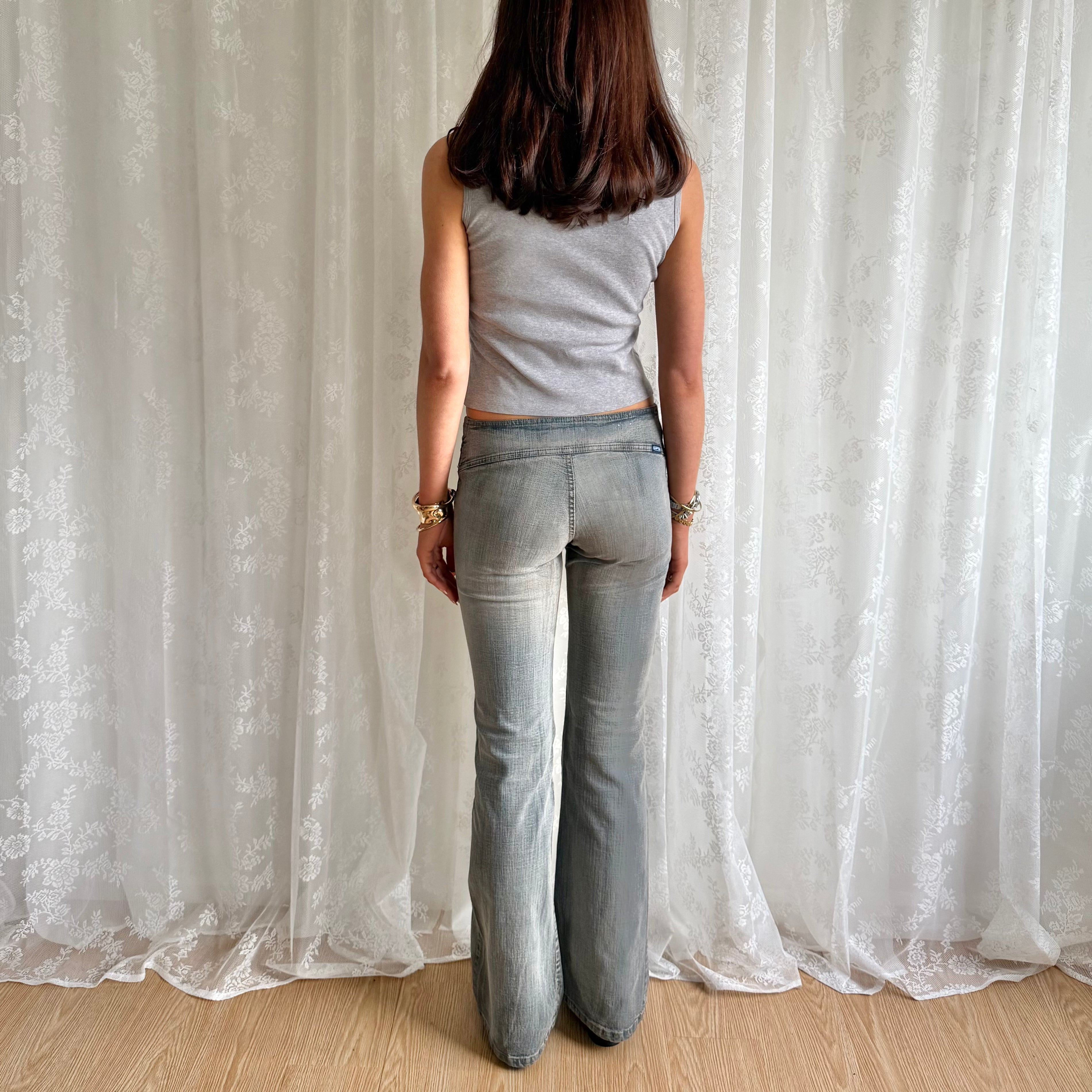 Buckle Flared Jeans - Size S