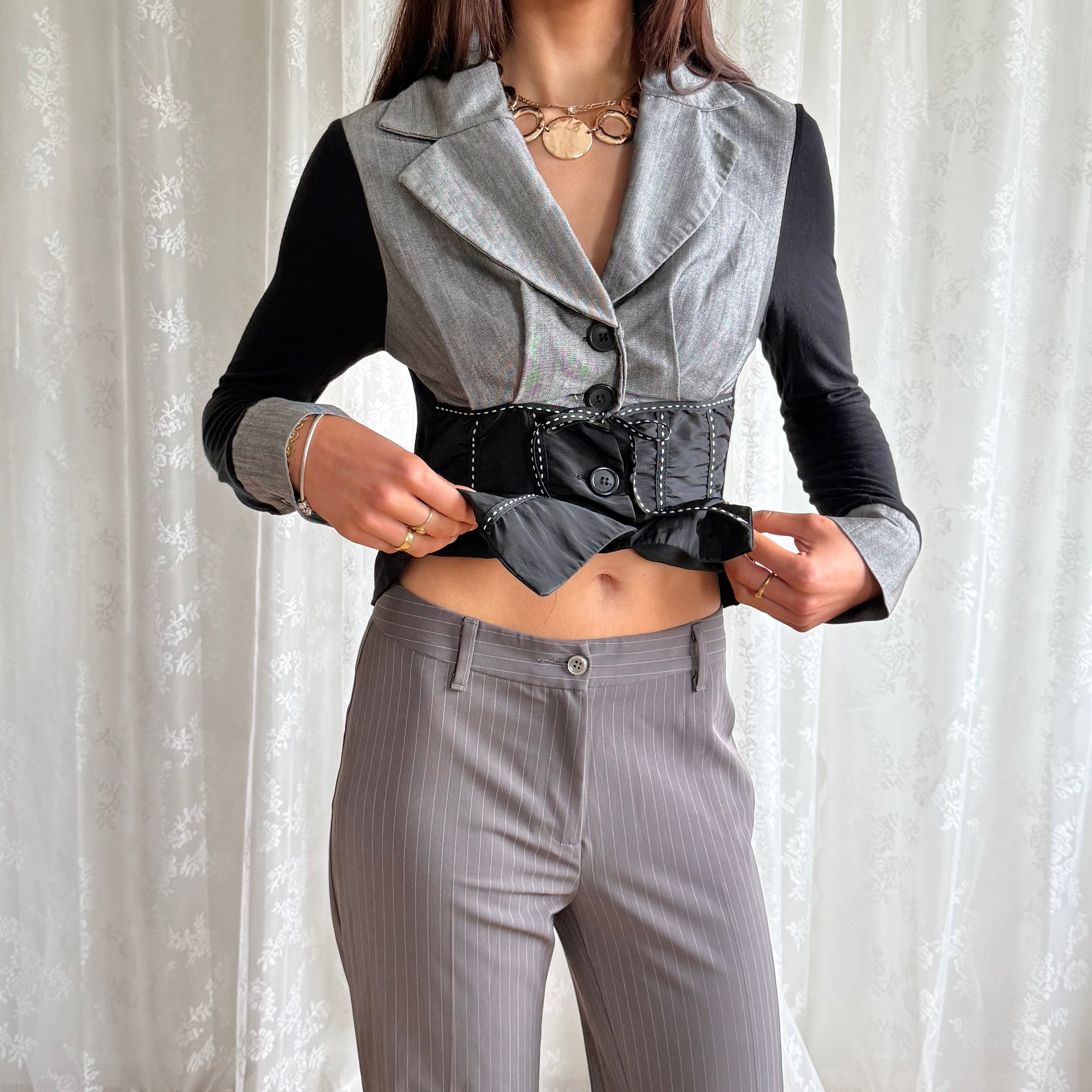 Pinstripe Trousers - Size S