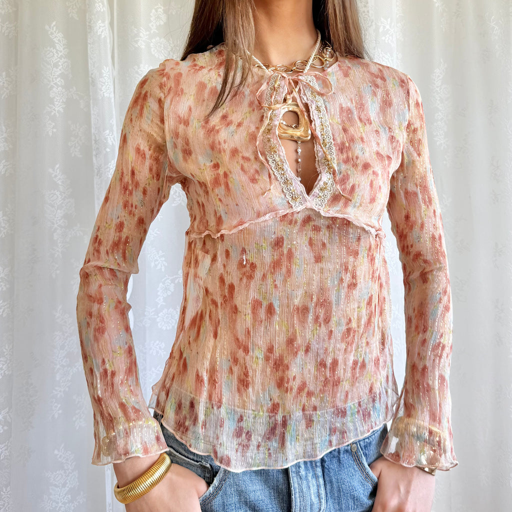 Sheer Silk Top - Size S